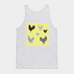 BBS Ameraucana Pattern Yellow Tank Top